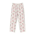 thumbnail image 4 of Xecao Floral Strawberr Men's Straight Lounge Pajama Pants: The Ultimate in Comfortable Sleepwear, 4 of 9