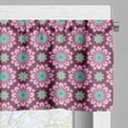 thumbnail image 5 of Ambesonne Floral Valance & Curtain, Psychedelic Trippy Blossom, 55"x36", Eggplant Cadet Blue, 5 of 7