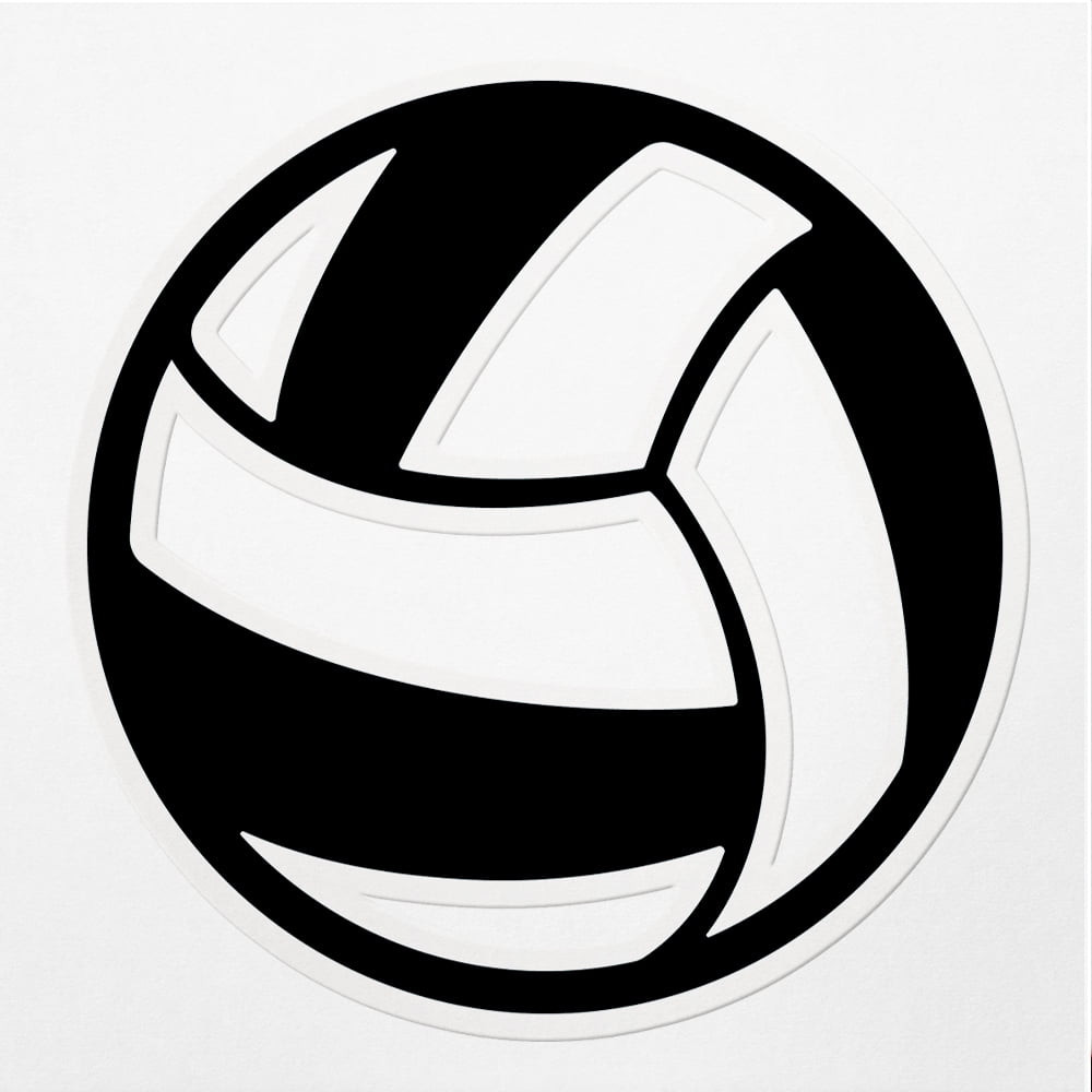 Vinyl Stickers Decals Of Volleyball Illustration V2 - Waterproof ...