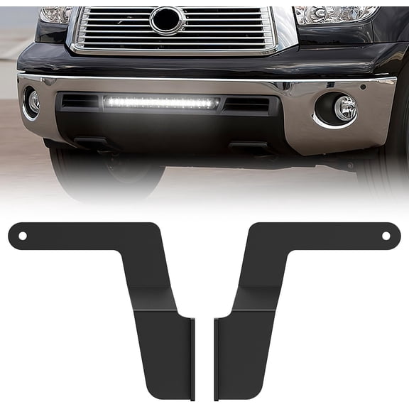 Nilight Front Lower Hidden Bumper Mounting Brackets for 25inch Single Row Straight LED Light Bar Compatible with 2007-2013 Toyota Tundra