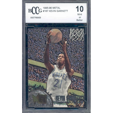 - 1995-96 metal #167 KEVIN GARNETT rc rookie BGS BCCG 10