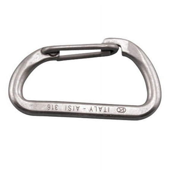 316 STAINLESS STEEL SPRING CLIP CARABINER (WIRE LEVER) 4" (S0141-0100)