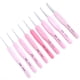 thumbnail image 2 of Juego De Ganchillo De 9 Piezas, Mango Suave Rosa, Herramienta Para Suéteres Tejidos A Mano, Accesorios Para Tejer, 2 of 14