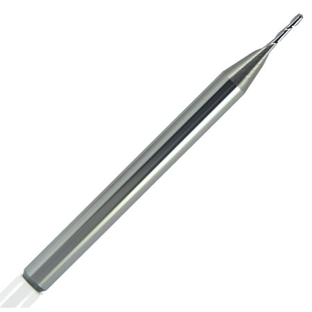 

0.019 Diameter 2 Flute Bright Carbide End Mill .057 Length of Cut 1-1/2 Overall Length