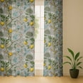 thumbnail image 5 of Vargottam Bird Print Extra Long Sheer Curtains for Double Height Windows & Doors Set of 2 Panels, 108" Length, Grommet Top, Light Filtering Printed Georgette Drapes, 5 of 9