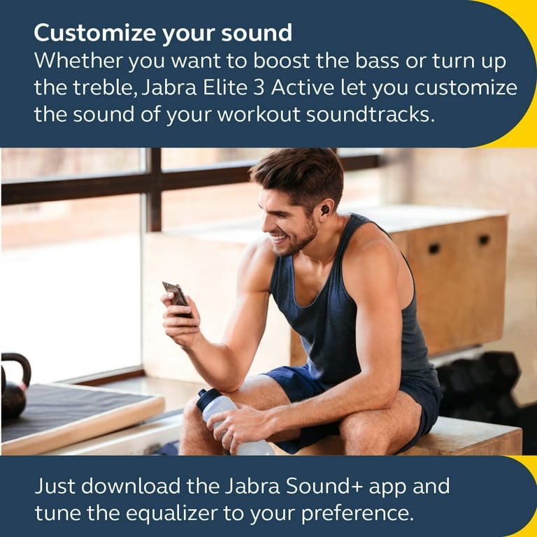  Jabra Elite 3 in Ear Wireless Bluetooth Earbuds – Noise  Isolating True Wireless Buds with 4 Built-in Microphones for Clear Calls,  Rich Bass, Customizable Sound, and Mono Mode - Dark Grey : Electronics