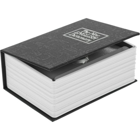 FOLOYORI Lock Bank Book Shaped Piggy Bank Black 1Pack