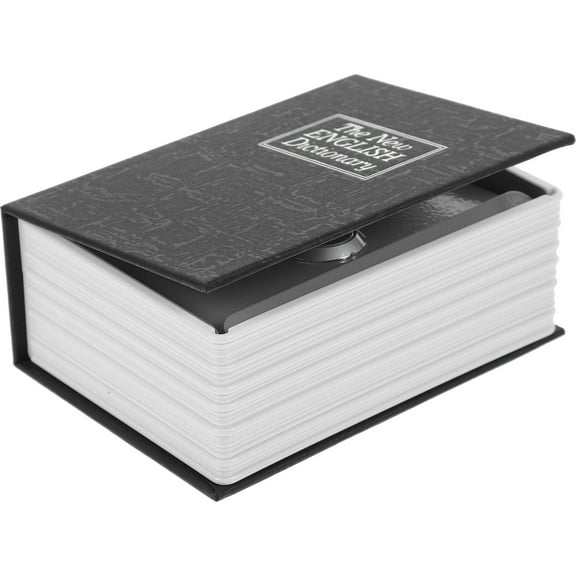 FOLOYORI Lock Bank Book Shaped Piggy Bank Black 1Pack