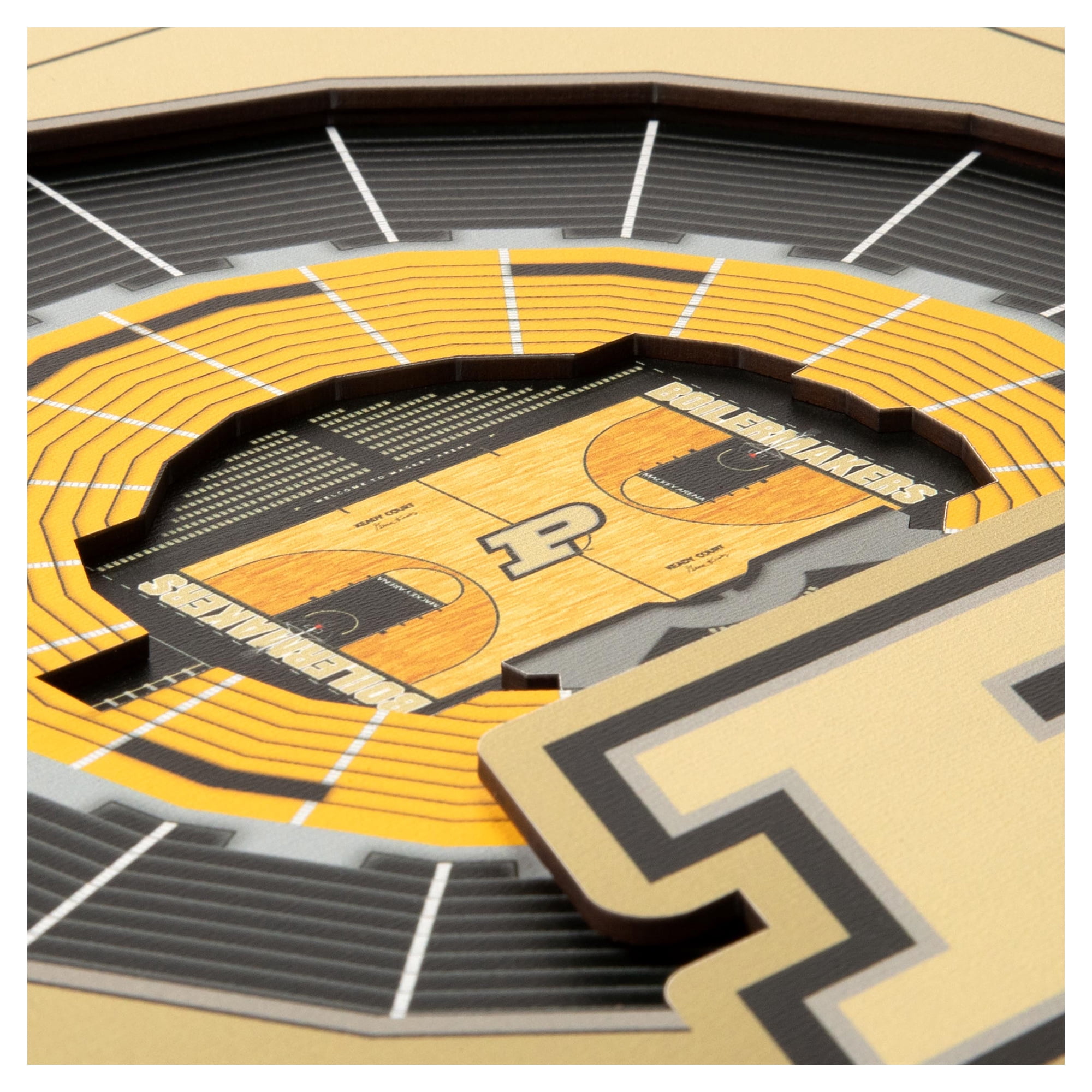 IDNA Purdue Boilermakers 12" x 12" Stadium Series 3D Wall Art