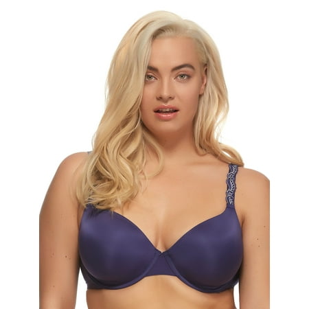 Paramour by Felina | Lissa Seamless T-Shirt Bra | Embroidered Strap | (Best Support Bra For Dd Cup)
