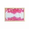 thumbnail image 1 of Nature Wall Art with Frame, Bougainvillea Flowers Petals Projecting to the Water Exotic Feminine Print, Printed Fabric Poster for Bathroom Living Room, 35" x 23", Hot Pink, by Ambesonne, 1 of 2