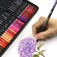 thumbnail image 4 of Professional 72/120-Piece Wood Colored Pencil Set for Artists & Beginners - Ergonomic Grip, Vibrant Colors for Drawing, Coloring, Calligraphy - Exquisite Iron Box Packaging, Ideal Gift for Christmas,, 4 of 7