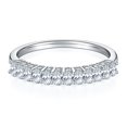 thumbnail image 5 of Oval Cut Half Full Eternity Wedding Ring, Gift For Lover, Row of Ring In 925 Sterling Silver, 5 of 6