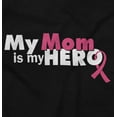 thumbnail image 2 of My Mom My Hero Breast Cancer Ribbon Men's Graphic T Shirt Tees Brisco Brands S, 2 of 6
