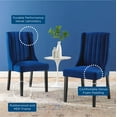 thumbnail image 5 of Side Dining Chair, Set of 2, Velvet, Blue Navy, Modern Contemporary Urban Design, Kitchen Room Cafe Bistro Restaurant Hospitality, 5 of 8