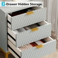 thumbnail image 6 of Tribesigns Modern 3-Drawer Nightstand, 25.8" Small Bedside Table with Storage Drawers and Gold Legs for Bedroom, Grey, 6 of 8