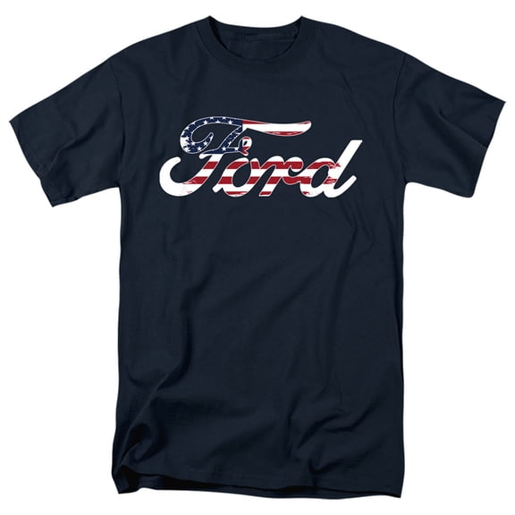 Ford Flag Logo S/S Adult 18/1 T-Shirt Navy