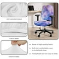 thumbnail image 3 of SCRAWLGOD Galaxy Blue Violet 4 Pieces Set Office Chair Cover with Arm Rest Protector Easy to Install Boss Chair Covers Anti-Dust Non-Slip Desk Chair Seat Slipcover, 3 of 7