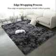 thumbnail image 4 of Yuarrent Alfombra nórdica INS Rectángulo Alfombra Tie-Dye Suave Acogedor Agradable a la piel Felpa Gruesa Desrotación Estera Footcloth Baño Suministros térmicos Gris oscuro, 4 of 6