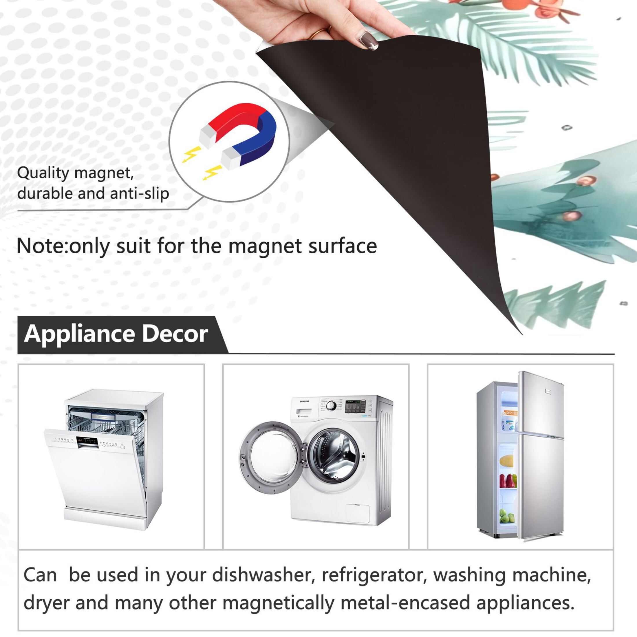 Dishwasher Magnetic Sticker 23x26 Inch Refrigerator Magnetic Sticker Washing Machine Magnetic Sticker Kitchen Panel Magnetic Sticker Home Decor Christmas Element
