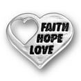 thumbnail image 1 of Sterling Silver 20" .8mm Box Chain FAITH HOPE LOVE Cut Out Heart Heart Shaped Pendant Necklace, 1 of 2