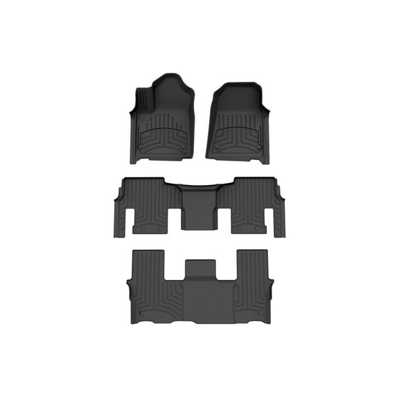 WeatherTech FloorLiner HP Custom Fit Floor Mats compatible with Jeep Grand Wagoneer, Wagoneer L, Grand Wagoneer L, Wagoneer - Complete Set (1st, 2nd, & 3rd Row), Black