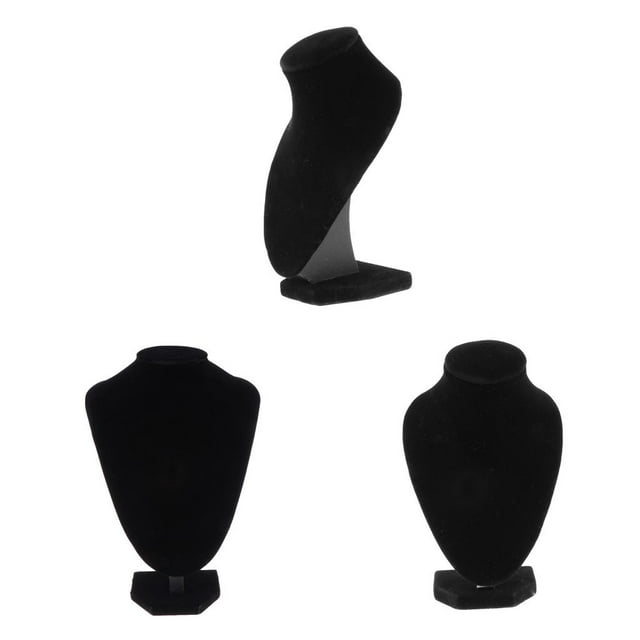Soporte de Exhibición de Collar de Negro 3pcs Titular de La Joyería de para hogar Del