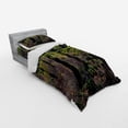 thumbnail image 3 of Ambesonne Forest Bedding Set 4 Pcs, Trees Autumn Wilderness, Queen, Green Pale Pink, 3 of 3