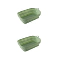 thumbnail image 1 of Bewildely Cesta de freidora de aire de silicona forma cuadrada freidora de pollo frito plegable resistente al calor bandeja para hornear Verde 2Conjunto, 1 of 6