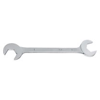 1-1/8" Double Head 15°/60° Angle-Head Open End Wrench - 11" Overall Length With Satin Chrome Finish & Thin Heads, Perfect For Tight Clearances. Williams® USA # JHW3736