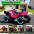 thumbnail image 3 of Okybaby 24V Kids Ride on Electric ATV with Realistic Off-Road Design, 2WD, Dual Motors, Electric Kids Ride on Toy Cars with MP3, LED Lights for Kids Aged 3+,Rose Pink, 3 of 6