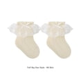 thumbnail image 2 of Yunliwuli Little Girls Ankle Socks Mesh Breathable Bow Decor Sweet Embroidery Ruffled Socks, 2 of 5