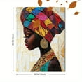 thumbnail image 3 of African Woman Headwrap Canvas Wall Art，Perfect for Living Room，Bedroom，Bathroom，Office and Hallway Decor, 3 of 8