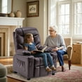 thumbnail image 5 of Mcombo Big Kids Recliner Chair for Boys and Girls Room, 3+ Age Group,Faux Leather 7366, Light Brown, 5 of 10