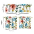 thumbnail image 6 of Vintage Blooming Curtains 24 Inch - 3 Panel Rustic Farmhouse Set with Wildflowers, Boho Chic Kitchen Window Drapes, 6 of 6