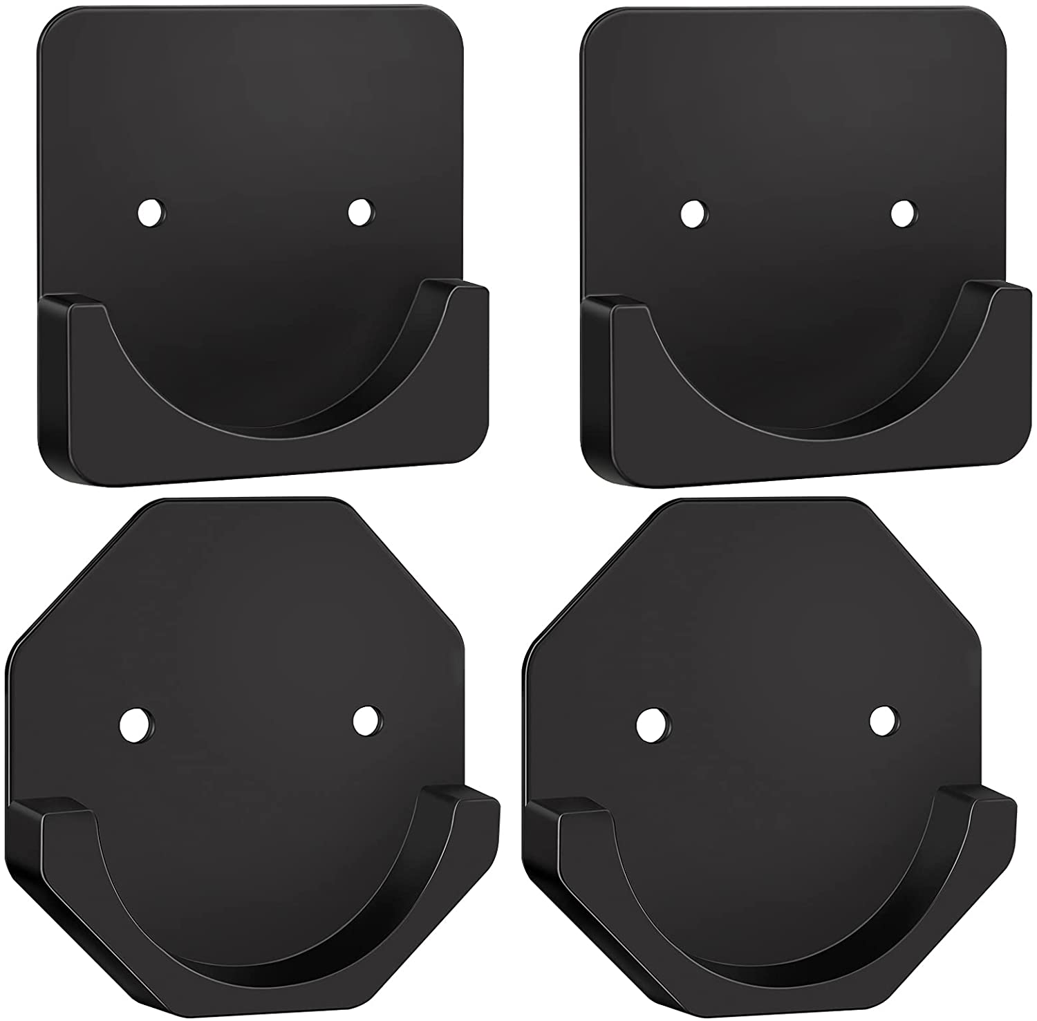 4 Pieces Shower Curtain Rod Mount Holders Adhesive Shower Curtain Rod