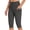 Dark Gray, variant on Womens Yoga Pants Knee Length High Waist Biker Athletic Outdoor Daily Training Leggings