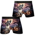 thumbnail image 3 of Spooky Halloween Night Witch Pug Glowing Pumpkins All Over Print Boxer Briefs Underwear for Men Dad Dog Lover Gifts - 12015, 3 of 6