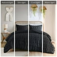 thumbnail image 3 of Intelligent Design Lucy Twin Bedding Sets Clip Jacquard in Black - Luxury Comforter Sets, 3 of 12