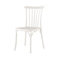 thumbnail image 1 of Strata Furniture Tiras Polypropylene Outdoor Dining Chair in White (Set of 2), 1 of 2