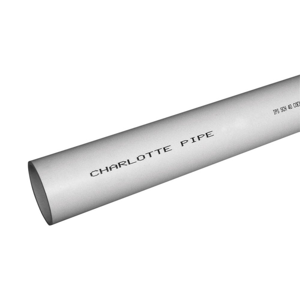 Charlotte Pipe Schedule 40 PVC Foam Core Pipe 3 in. Dia. 5 ft. Plain