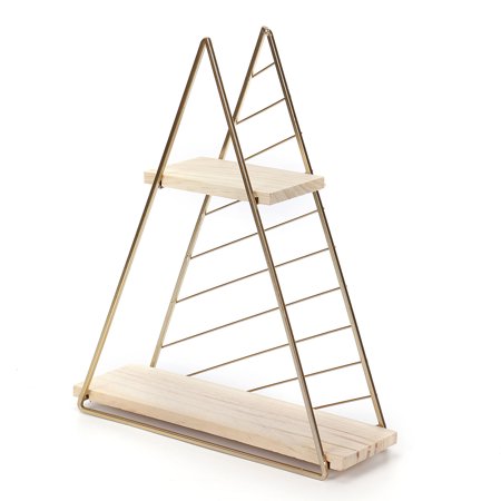 Home Floating Wall Shelf Metal Wood Triangle Heart Grid Storage Rack Plant Toy Book Display Shelves Home Decor Walmart Canada