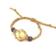 thumbnail image 1 of Xiao Hua Pulsera de cuentas hecha a mano, ideal para hombres y mujeres, tejida a mano con piedra natural marrón, ajustable y elástica (amarilla)., 1 of 4