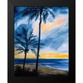 thumbnail image 2 of Baliko, Linda 20x24 Black Modern Framed Museum Art Print Titled - Blue Tropic Nights I, 2 of 5