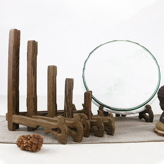 YAOMOBB Chevalet de Table Debout Support d'Assiettes en Bois Robuste Présentoir pour Support Polyvalent de Cadre Photo