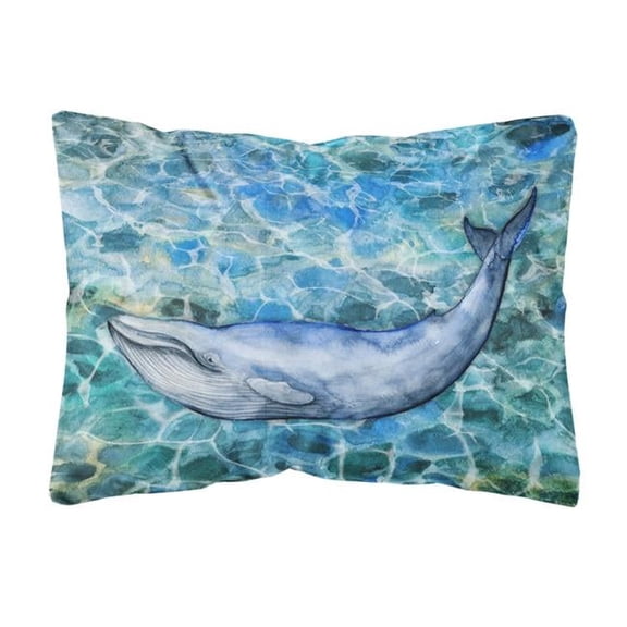 Humpback Whale Canvas Fabric Decorative Pillow