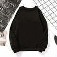 thumbnail image 4 of Blouse Chandail à Manches Longues pour Femmes, Couleur Unie, Coupe Ample, Col Rond, 4 of 8