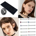 thumbnail image 3 of 60 Pcs Bagues de Clous de Nez en Acier Inoxydable Clous de Perçage de Nez Clous de Perçage Clous de Nez Épingle de Perçage Strass Clous de Perçage de Nez Bijoux de Corps 1,8 mm, 3 of 9