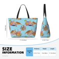 thumbnail image 4 of Pofeuu Turtles And Corals Print Beach Bag,Waterproof Sandproof Beach Tote Bag, Large Capacity Foldable Beach Bags for Women, 4 of 7