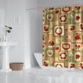 thumbnail image 2 of Pioneer Flower Floral Print Pattern Shower Curtain 84"x72", Bathroom Decorative Shower Curtain Set with 12 Hooks, Waterproof Washable, 2 of 6